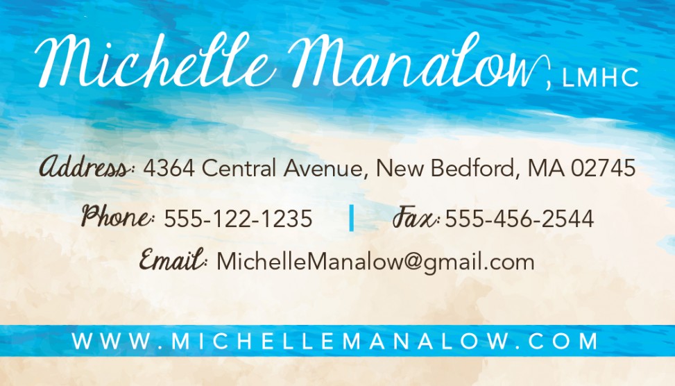 Mental Health Counselor Business Card (front)