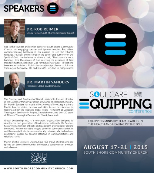 Soul Care Equipping Conference Brochure / Branding (front)